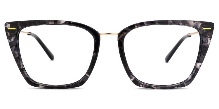 Katina Square Gray-Floral Glasses