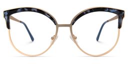 Laureano Browline Blue-Tortoise Glasses0