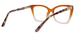 Latora Cateye Orange Glasses3