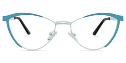 Sydney Cat Eye Blue Glasses0