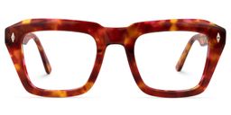 Aquino Square Red-Tortoise Glasses0