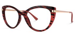Amarilis Cateye Black-Red Glasses1