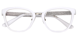 Hockey Cat Eye White Glasses1