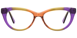 Elaine Cat Eye Purple Glasses0