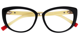 Barbara Cateye Black Glasses1