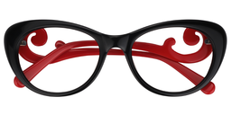 Dolores Cateye Black Glasses1