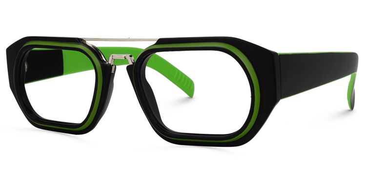 Ineabell Geometric Green Glasses