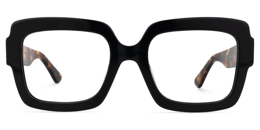 Enriquez Square Black Glasses