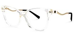 Stevens Cateye Clear Glasses1