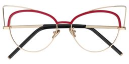 Logan Cat Eye Red Glasses1