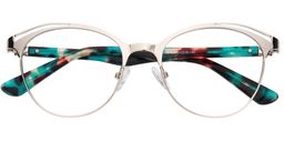 Bess Cat Eye Silver Glasses1