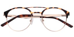 Fannie Aviator Gold-Tortoise Glasses1