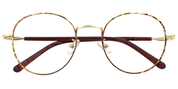 Jenica Round Gold Floral Glasses1