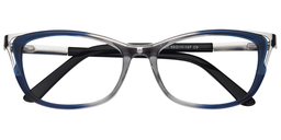 Adrian Cat Eye Blue-Clear Glasses1