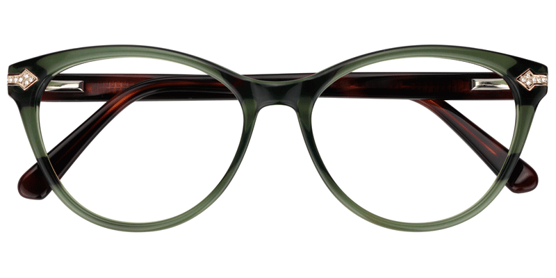 Cateye Green Glasses | Zeelool Eyeglasses1