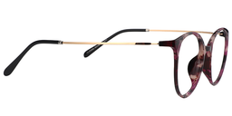 Lena Round Purple Floral Glasses4