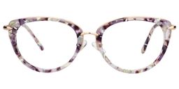 Adeline Browline Purple Floral Glasses0