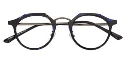  Fleur Geometric Blue Floral Glasses1