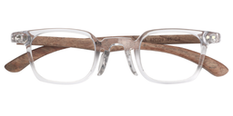 Jasmine  Rectangle Clear Glasses 1