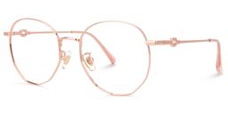 Neidy Geometric Rose-Gold Glasses1