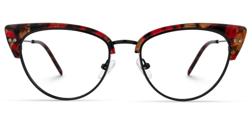 Romero Cateye Red-Floral Glasses