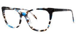 LaKisha Cateye Blue-Tortoise Glasses1