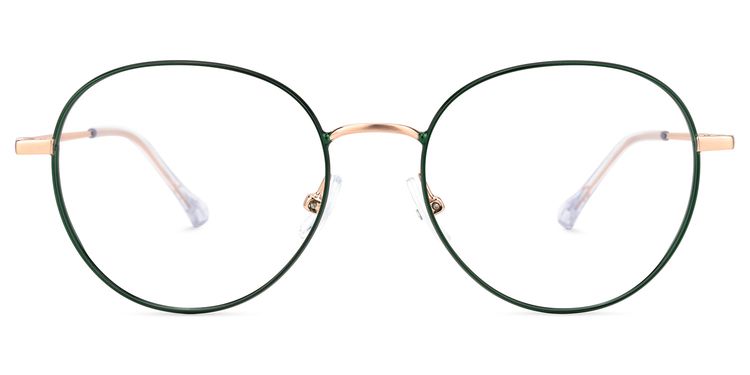 Renee Round Green Glasses