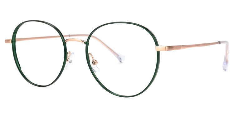 Renee Round Green Glasses