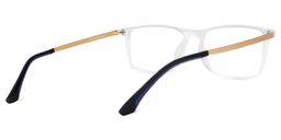 Yancy Rectangle White Glasses3