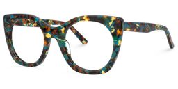 Orguita Square Blue-Floral Glasses1