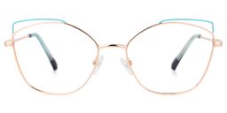 Mosley Geometric Blue-Gold Glasses0