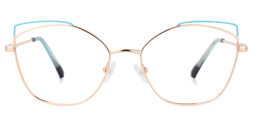 Mosley Geometric Blue-Gold Glasses