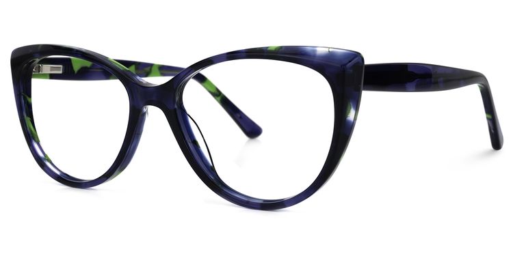 Maricella Cateye Dark-Blue Glasses