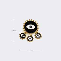 Stylish Exaggerated Eye Shape Black Earrings3