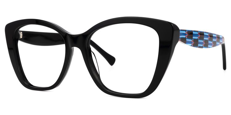 Manette Square Black Glasses