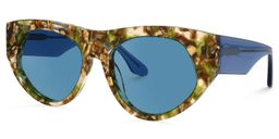 Apiaton Geometric Floral Sunglasses1