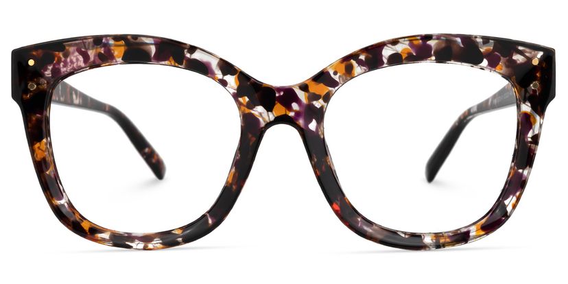 Karode Square Purple-Floral Glasses