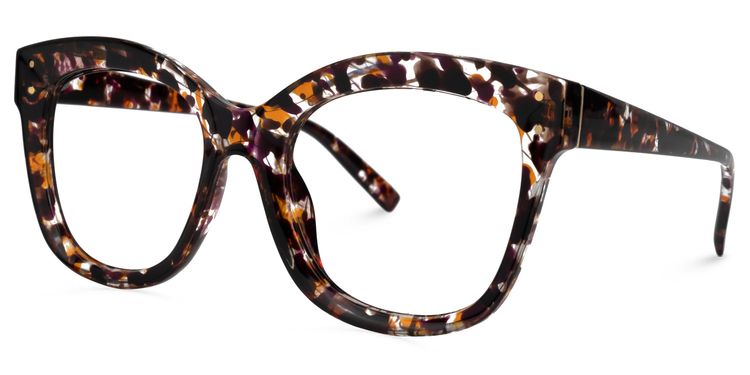 Karode Square Purple-Floral Glasses