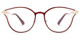 Marcella Geometric Red Glasses0