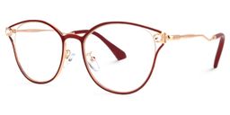 Marcella Geometric Red Glasses1