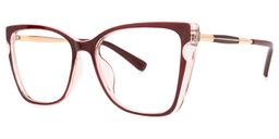 Shinault Cateye Red Glasses1