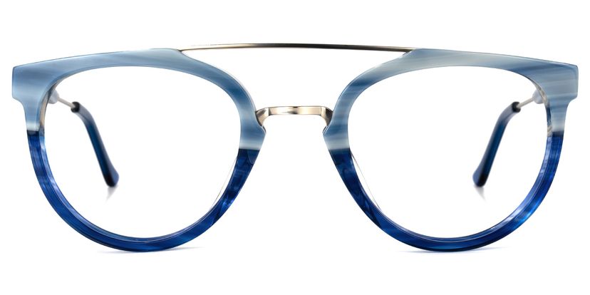 Jessika Round Blue Glasses