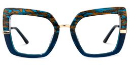 Natalin Square Blue Glasses0