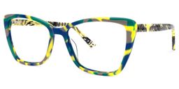Fountain Cateye Blue-Yellow Glasses1