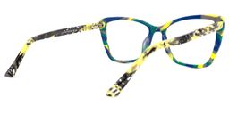 Fountain Cateye Blue-Yellow Glasses3