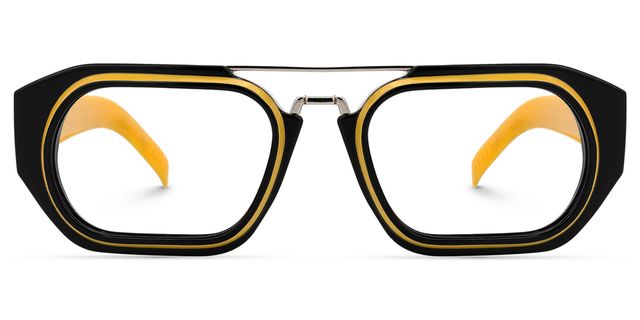 Ineabell Geometric Yellow Glasses