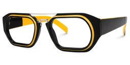 Ineabell Geometric Yellow Glasses1