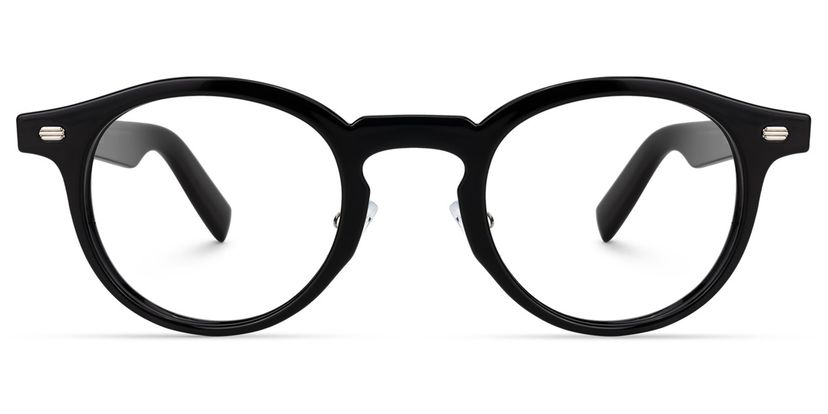Laticia Round Black Glasses