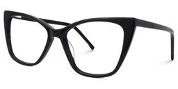 Florine Cateye Black Glasses1