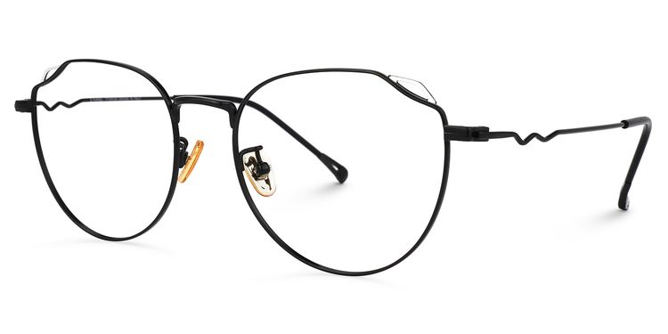 Strader Geometric Black Glasses